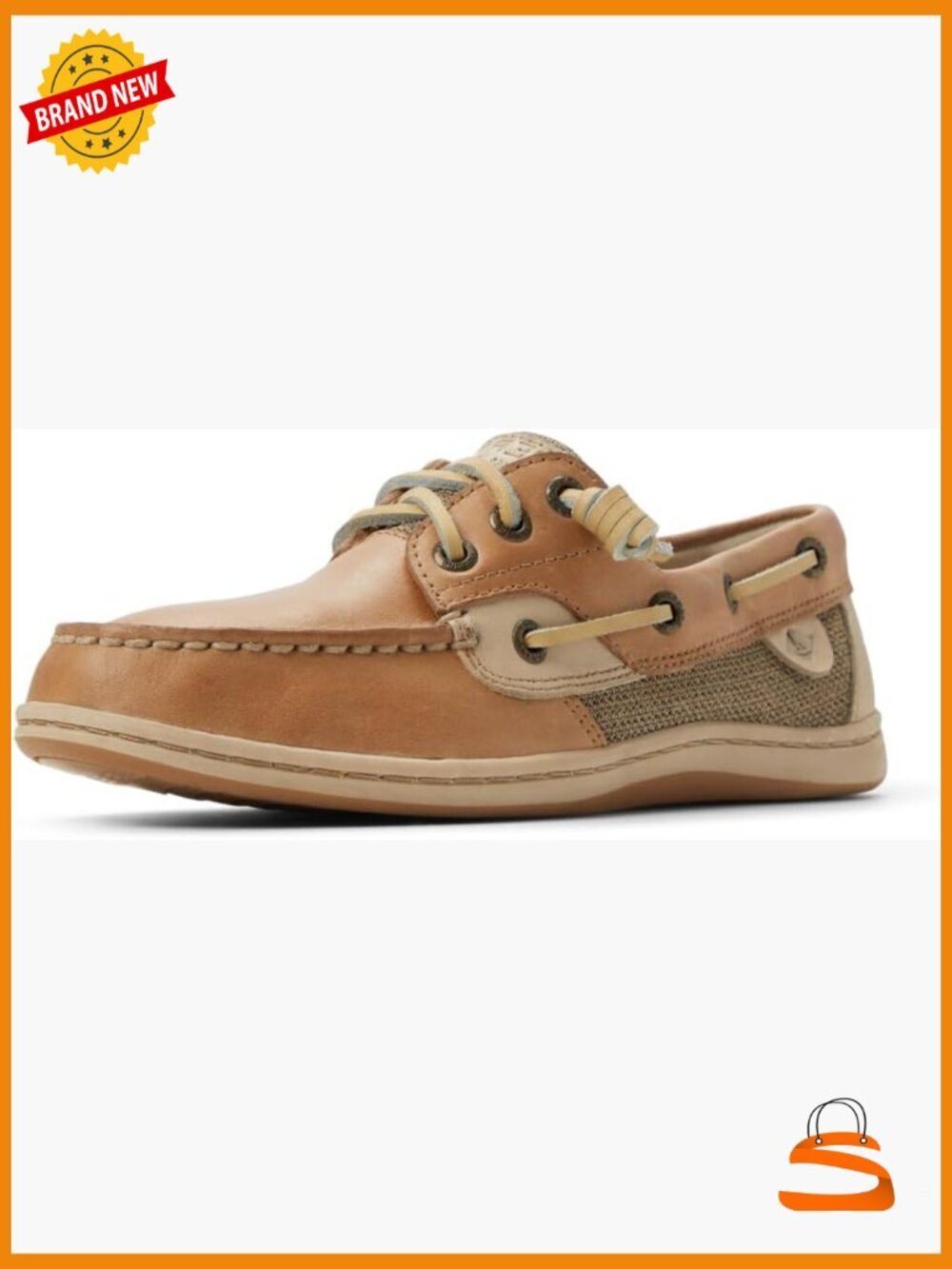 Sporty Leather Boat Shoe with Wave-Siping Traction
